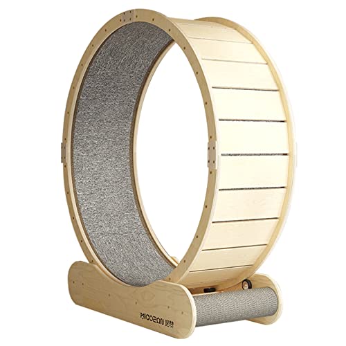 Cats Spinning Training Laufband für Indoor Cats, Holz No Lücke Anti-Pinch Cat Exercise Wheel Laufband - Innendurchmesser 80/95/ 105 cm (Size : L-105cm (41.3in)) von LIJBN