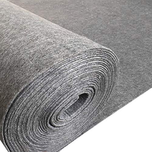 LIJBN Outdoor-Teppichläufer, Hochzeit, 5 mm dick, grauer Teppichläufer aus Polyester, für Party, Abschlussball, Veranstaltung, Hochzeit (Größe: 1 x 10 m), Farbe: grau) von LIJBN