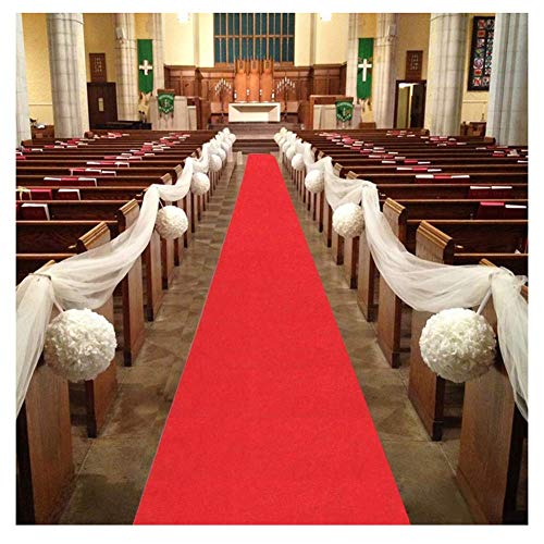 LIJBN Red Wedding Teppich und Teppich für Hochzeiten, Festivals, Geburtstagsfeiern, Veranstaltungen, Dekoration (Größe: 1 m x 50 m) von LIJBN