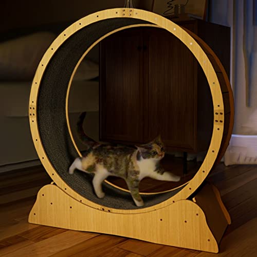 Laufräder für Indoor-Katzen ohne Gap, leises Laufband für Katzen HDF Anti-Pizzic - Durchmesser 31,5" / 35" / 39" / 44,5", einfach zu installieren (Größe : M-90cm Laufräder für Indoor-Katzen ohne Gap, leises Laufband für Katzen HDF Anti-Pizzic - Durchmesser 31,5" / 35" / 39" / 44,5", einfach zu installieren (Größe : M-90cm von LIJBN