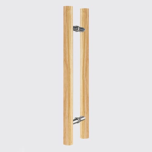 Massivholzgriff-Set, Glastürgriff, Holzgriff für Saunaraum, moderner Hardware-Zuggriff, Push-Pull-Türgriff, Langer Türgriff, Scheunentor-Zuggriff (Größe: 80 x 50 cm) von LIJBN