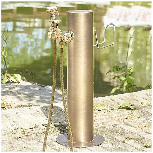 Wasserhahn-Wassersäule für den Außenbereich, Gartenbrunnen, Bodenmontage-Wasserhahn-Schlauch-Bibb mit Messing-Wasserhahn, Hofhydrant, frostsicherer Wasserspiel-Wasserschlauchhalter Wasserhahn-Wassersäule für den Außenbereich, Gartenbrunnen, Bodenmontage-Wasserhahn-Schlauch-Bibb mit Messing-Wasserhahn, Hofhydrant, frostsicherer Wasserspiel-Wasserschlauchhalter von LIJBN