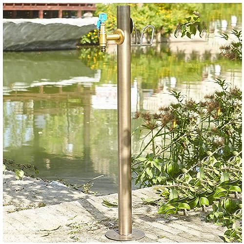 Wasserhahn-Wassersäule für den Außenbereich, Gartenbrunnen, Bodenmontage-Wasserhahn-Schlauch-Bibb mit Messing-Wasserhahn, Hofhydrant, frostsicherer Wasserspiel-Wasserschlauchhalter Wasserhahn-Wassersäule für den Außenbereich, Gartenbrunnen, Bodenmontage-Wasserhahn-Schlauch-Bibb mit Messing-Wasserhahn, Hofhydrant, frostsicherer Wasserspiel-Wasserschlauchhalter von LIJBN