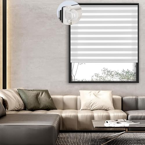 Doppelrollo Klemmfix ohne Bohren 120 x 70 cm Einfache Installation, Sonnenschutz Duo Rollo Sonnenschutzrollo Größe und Farbe wählbar für Tür & Fenster, Weiß Doppelrollo Klemmfix ohne Bohren 120 x 70 cm Einfache Installation, Sonnenschutz Duo Rollo Sonnenschutzrollo Größe und Farbe wählbar für Tür & Fenster, Weiß von LIJIAO