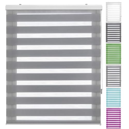 Duo Rollo ohne Bohren 120 x 180 cm Hitzeschutz, Sichtschutz Rollo Klemmrollos Größe und Farbe wählbar für Tür & Fenster, Hellgrau Duo Rollo ohne Bohren 120 x 180 cm Hitzeschutz, Sichtschutz Rollo Klemmrollos Größe und Farbe wählbar für Tür & Fenster, Hellgrau von LIJIAO