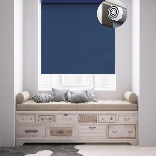 Fensterrollo innen Ohne Bohren Klemmfix 100 x 240 cm Sichtschutz, Lichtschutz, Sonnenschutzrollo Fensterrollo lichtundurchlässig I Flexibler Seitenzug für Fenster und Türen, Dunkelblau Fensterrollo innen Ohne Bohren Klemmfix 100 x 240 cm Sichtschutz, Lichtschutz, Sonnenschutzrollo Fensterrollo lichtundurchlässig I Flexibler Seitenzug für Fenster und Türen, Dunkelblau von LIJIAO