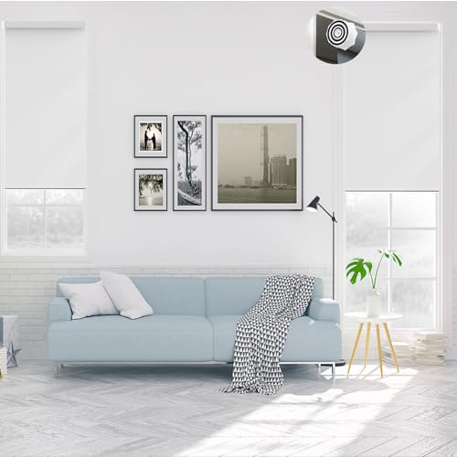 Fensterrollo innen Ohne Bohren Klemmfix 30 x 130 cm Sichtschutz, Lichtschutz, Blickdichtes Seitenzugrollo Inkl. Aller Montage-Teile für Türen und Fenster, Weiß von LIJIAO