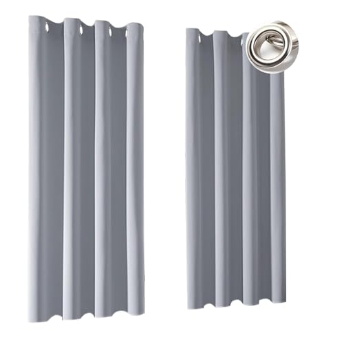 LIJIAO Verdunklungsvorhänge H115 x B120 cm Thermo Vorhang Gegen Kälte Und Hitze Gardinen Vorhang Blickdicht mit Ösen 2Er Set für Fenster Wohnzimmer, Hellgrau LIJIAO Verdunklungsvorhänge H115 x B120 cm Thermo Vorhang Gegen Kälte Und Hitze Gardinen Vorhang Blickdicht mit Ösen 2Er Set für Fenster Wohnzimmer, Hellgrau von LIJIAO