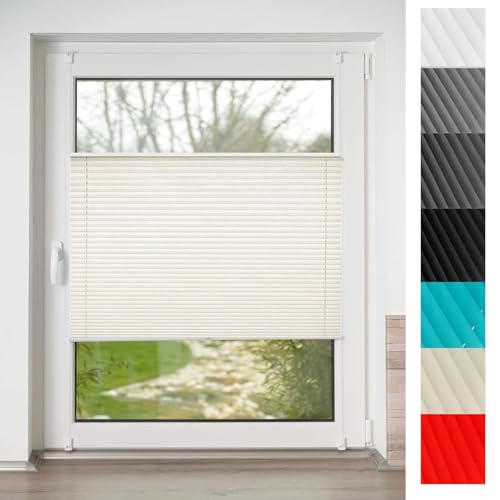 Rollo für Fenster ohne Bohren 25 x 50 cm Verdunklungsplissee lichtundurchlässig Plisseerollo Faltrollo Inkl. Aller Montage-Teile für Schlafzimmer, Beige Rollo für Fenster ohne Bohren 25 x 50 cm Verdunklungsplissee lichtundurchlässig Plisseerollo Faltrollo Inkl. Aller Montage-Teile für Schlafzimmer, Beige von LIJIAO