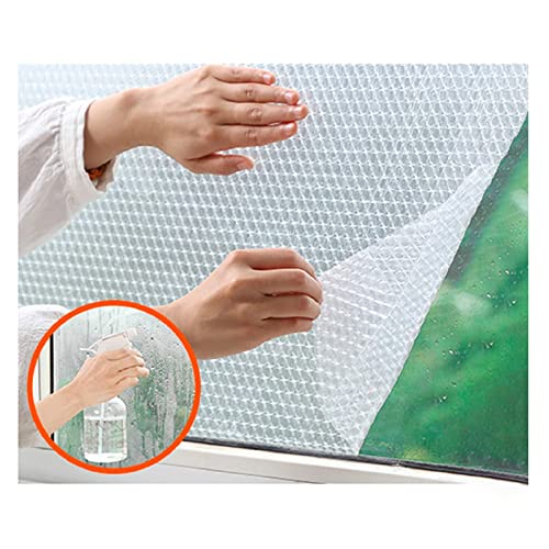 LIJINBO Thermo Cover Fenster-Isolierfolie,Fenster Isolationsfilm 4mm Doppelschicht Blase Film Winter Halten Sie Warme Kalte Widerstand Keine Bohrinstallation (Color : Clear, Size : 1.8x1.4m) von LIJINBO