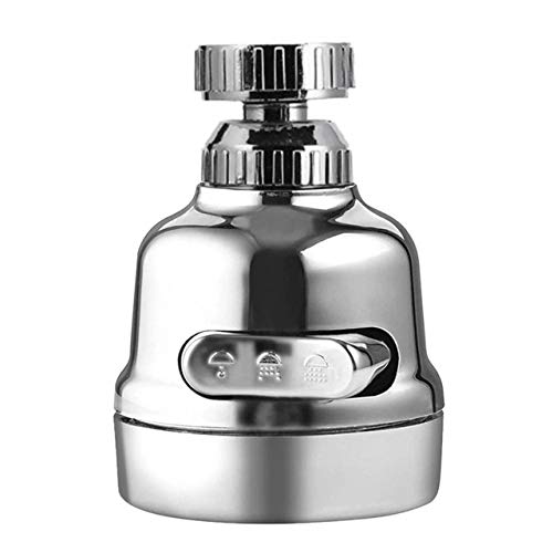 Küchenarmaturbelüfter 360 ° drehbarer gebogener, wassersparender Wasserhahn Belüfter Diffusor Wasserhahn Düsenfilter Duschdüsenhahnanschluss, weiß Küchenarmaturbelüfter 360 ° drehbarer gebogener, wassersparender Wasserhahn Belüfter Diffusor Wasserhahn Düsenfilter Duschdüsenhahnanschluss, weiß von LIJUCAI