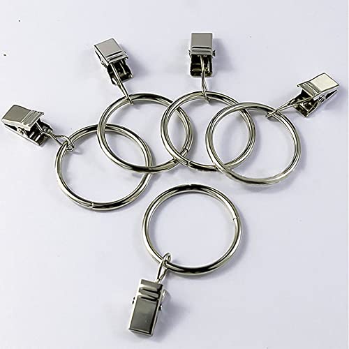 LIJUCAI 10pc Vorhang Ring Haken Clips Kreis Für Ring Vorhang Öffnung Ring Vorhang Schnalle Hängering Für Heimtextilien,Silber von LIJUCAI