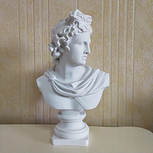 LIJUCAI Apollo Kopf Portraits Büste griechische Statue Home Decoration Harz Skulptur Skizze Praxis ästhetische Raumdekoration, Apollo von LIJUCAI