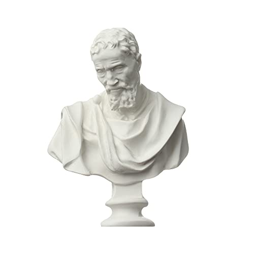 LIJUCAI Neue Minifigur Gips Statue Griechische Mythologie Prominente Berühmte Skulptur Zeichnung Praxis Gips Büste Porträts Wohnkultur,Michelangelo von LIJUCAI