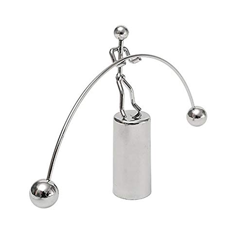LIJUCAI Pendelwiege Männer Iron Man Ball Crafts Becher Schreibtisch Spielzeug Metallfiguren Dekor Wohnaccessoires, Hellgrau, L. von LIJUCAI