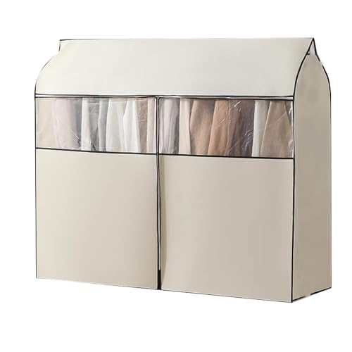 120cm Kleiderständer mit Abdeckung, Geeignet zum Schutz von Kleidung vor Staub, Kleiderbügel Nicht im Lieferumfang Enthalten(White,120x50x120cm/47x20x47in) von LIKANGLONGJU
