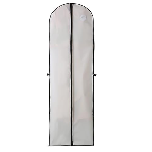 LIKANGLONGJU 180 cm Kleiderschutzhülle, Tragbar, Kleiderhülle aus PEVA, Geeignet für Lange Abendkleider, Pelzmäntel und Brautkleider(White) von LIKANGLONGJU