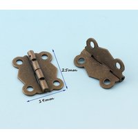20Pcs 25mm Antike Bronze Scharniere Schrank Box Mini Dekorative Holz Hardware 20Pcs 25mm Antike Bronze Scharniere Schrank Box Mini Dekorative Holz Hardware von LIKEBAGS
