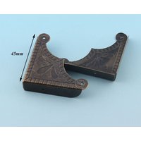 Antike Bronze Ecken 4 Stücke 45 Mm Geprägte Ecke Dekorativer Eckenschutz Metall Tipps Dekorative Halterung von LIKEBAGS