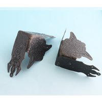 Antike Bronze Ecken 4Pcs 2 7/8"(70mm Große Geprägte Ecke Dekorative Beschützer Metall Protektor Tipps Tisch von LIKEBAGS
