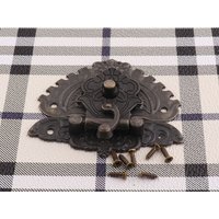 Antike Geprägte Box Riegel 70 58mm Vintage Hasp Hardware Brust Koffer Schnalle Metall Schloss Fangen Holzboxen Machen von LIKEBAGS