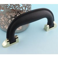 Box Handle Kunststoff Griff 5" Schwarz & Gold Koffer Gebogen Entsergriff Hardware Lederwaren Handwerk von LIKEBAGS
