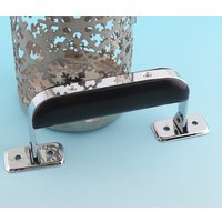 Kunststoff Henkel 15cm Schwarz &silber Box Koffergriff Gewölbter Hardware Lederwaren Handwerk von LIKEBAGS