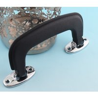 Kunststoff Henkel 5" Schwarz &silber Box Koffergriff Gewölbter Hardware Lederwaren Handwerk von LIKEBAGS