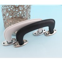 Kunststoffgriff 2 Stück 5 cm Weiß & Silber Koffergriff Gewölbter Stammgriff Hardware Lederwaren Handwerk von LIKEBAGS