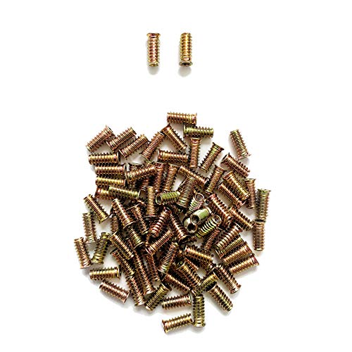 LIKERAINY 100 Stück Gewindebuchse Einschrauben mit Abdeckrand M6x25mm Gewindemutter Eisen Verzinkt Einschlagmutter Innensechskant Gewinde-Einsatz Holzmuttern Gewinde-Muffen Schrauben LIKERAINY 100 Stück Gewindebuchse Einschrauben mit Abdeckrand M6x25mm Gewindemutter Eisen Verzinkt Einschlagmutter Innensechskant Gewinde-Einsatz Holzmuttern Gewinde-Muffen Schrauben von LIKERAINY