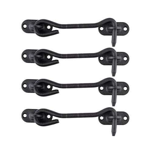 LIKERAINY Edelstahl Kabinenhaken Bolzenriegel 104 mm Torverriegelung Türschloss Geräuschlos für Schiebetüren Kabinett Fenster Schuppen Garten Zaun Türen Schwarz 4 Stück LIKERAINY Edelstahl Kabinenhaken Bolzenriegel 104 mm Torverriegelung Türschloss Geräuschlos für Schiebetüren Kabinett Fenster Schuppen Garten Zaun Türen Schwarz 4 Stück von LIKERAINY