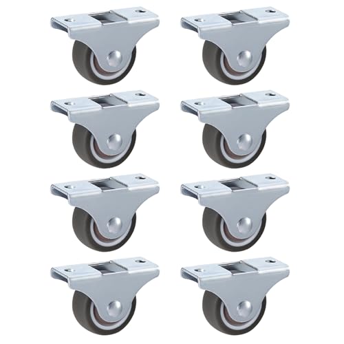 LIKERAINY Kleine Geräuscharme Räder TPR-Gummiräder Möbelrollen Ø 50 x 18 mm ohne Bremse mit Befestigungsplatte für Möbel und Kabinett Lenkrolle Tragkraft 100kg 8 Stück LIKERAINY Kleine Geräuscharme Räder TPR-Gummiräder Möbelrollen Ø 50 x 18 mm ohne Bremse mit Befestigungsplatte für Möbel und Kabinett Lenkrolle Tragkraft 100kg 8 Stück von LIKERAINY