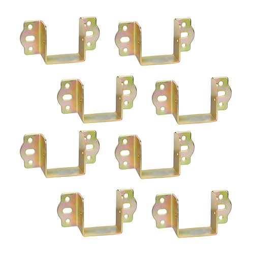 LIKERAINY Mittelstütze Bettverbinder Bettbeschlag Holzbalkenaufhängung Breite 50 mm Bettwinkel zum Einhängen Einhängebeschlag für Bettgeländer Bettrahmenprojekt Metall 8 Stück von LIKERAINY