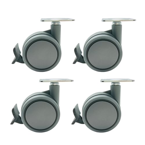 LIKERAINY Nylon-Lenkrollen für Möbel mit Bremse FC3611A mit Plattenbefestigung Ersatz für Möbel Roller Lenkrolle Schrankrollen Moebelrollen Tischrollen Raddurchmesser Ø 60mm 4 Stück LIKERAINY Nylon-Lenkrollen für Möbel mit Bremse FC3611A mit Plattenbefestigung Ersatz für Möbel Roller Lenkrolle Schrankrollen Moebelrollen Tischrollen Raddurchmesser Ø 60mm 4 Stück von LIKERAINY