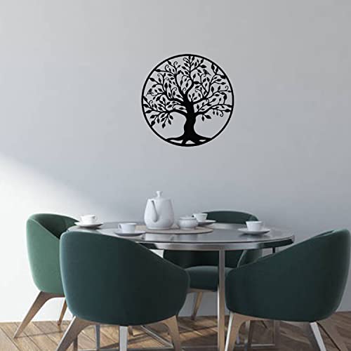 LIKEUDO 40cm Wall Hängende Lebens Baum Metall Wanddekoration Wohnzimmer Wandkunst Dekoration Wandbild Ornamente Family Geometrische Dekor von LIKEUDO