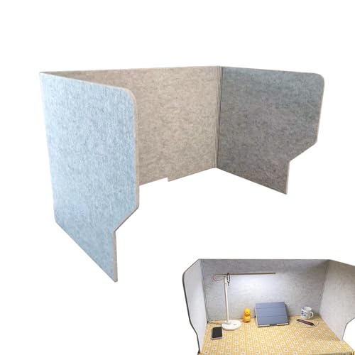 80 cm grauer Filz-Trennwand für den Schreibtisch, 80 cm, faltbar, für Klassenzimmer, Schreibtisch-Trennwand von LIKEUDO