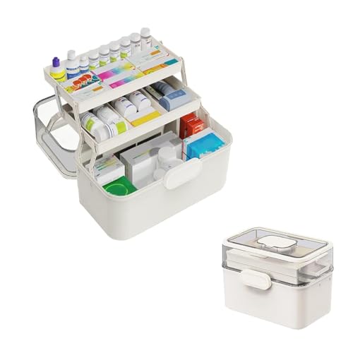 LIKEUDO 28 * 21 * 17cm 3 Schicht Weiß Tragbare Erste Hilfe Medizinbox Box Medizin Aufbewahrungsbox Medizinkoffer Organizer Hausapotheke Aufbewahrung Kasten Medizin Koffer Medikamentenbox LIKEUDO 28 * 21 * 17cm 3 Schicht Weiß Tragbare Erste Hilfe Medizinbox Box Medizin Aufbewahrungsbox Medizinkoffer Organizer Hausapotheke Aufbewahrung Kasten Medizin Koffer Medikamentenbox von LIKEUDO