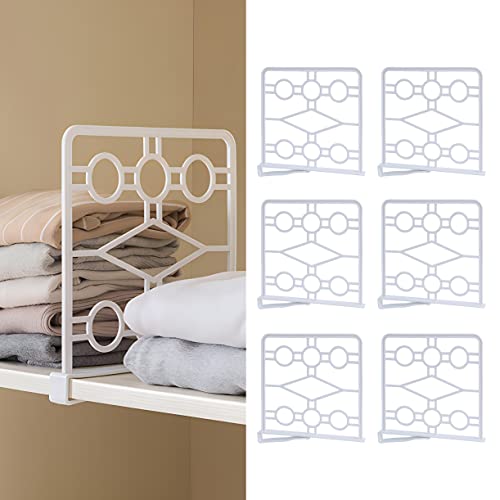 LIKEUDO 6 Stück Kleiderschrank Regaltrenner Schlafzimmer Regalteiler Schrankteiler Trennwand Kleiderschrank Regaltrenner Set Regalsystem Schränke Organisation Schrankteiler Trenngitter von LIKEUDO