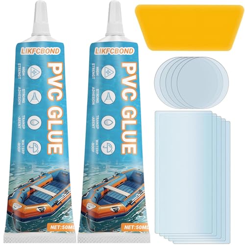 LIKFCBOND Pool Reparaturset, Heavy Duty Poolfolie Reparaturset, Repariert Aufblasbaren Gegenständen, PVC Reparaturset ist für Aufblasbare Spa-Pools, Schlauchboote, Poolfolie and Kajaks (50ML, 2Pack) LIKFCBOND Pool Reparaturset, Heavy Duty Poolfolie Reparaturset, Repariert Aufblasbaren Gegenständen, PVC Reparaturset ist für Aufblasbare Spa-Pools, Schlauchboote, Poolfolie and Kajaks (50ML, 2Pack) von LIKFCBOND