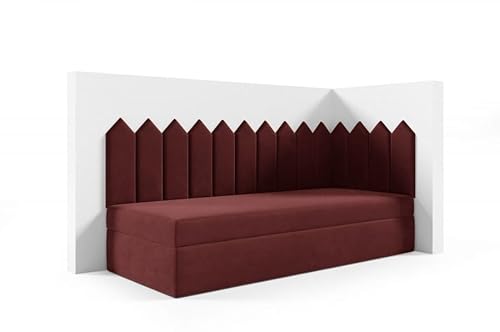 LIKMA Kinderbett 90x200 cm Kastanienbraun Bett mit Bettkasten Jugendbett Polsterbett Kopfteil Velvet Stoff LIKMA Kinderbett 90x200 cm Kastanienbraun Bett mit Bettkasten Jugendbett Polsterbett Kopfteil Velvet Stoff von LIKMA
