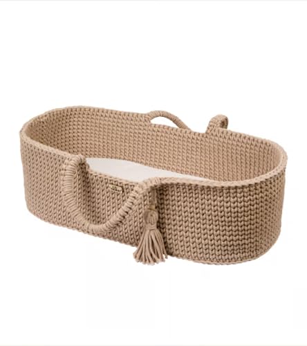 LIL'THINGS Moseskorb mit Matratze – Handgefertigt aus Baumwollgarn im Boho-Stil – Sicher & atmungsaktiv – Inkl. Holzplatte – 77x37 - Mokka LIL'THINGS Moseskorb mit Matratze – Handgefertigt aus Baumwollgarn im Boho-Stil – Sicher & atmungsaktiv – Inkl. Holzplatte – 77x37 - Mokka von LIL'THINGS
