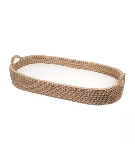 LIL'THINGS Wickelauflage mit Korb – Handgemacht - Boho Stil - mit Matratze - aus Baumwolle - für Neugeborene - Babyzimmer Deko - 77x39x11 cm - Mokka LIL'THINGS Wickelauflage mit Korb – Handgemacht - Boho Stil - mit Matratze - aus Baumwolle - für Neugeborene - Babyzimmer Deko - 77x39x11 cm - Mokka von LIL'THINGS