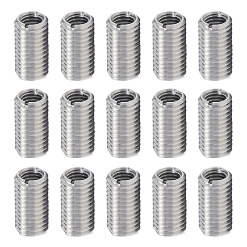 15 Stück Gewindeadapter, 15mm M8 Auf M6 Edelstahl Reduziermutter Gewindehülse, Edelstahl Gewindemuttern, Innengewinde Gewinde Gewindemuttern Umbausatz Reparaturwerkzeug Befestigungselemente von LILELIG