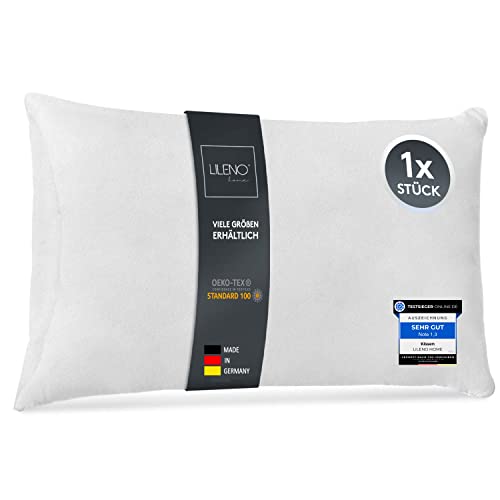 LILENO HOME 1er Set Kissenfüllung 50 x 70 cm - 40°C waschbares Innenkissen geeignet für Allergiker - Polyester Kisseninlet als Couchkissen, Sofa Kissen, Cocktailkissen und Kopfkissen von LILENO HOME