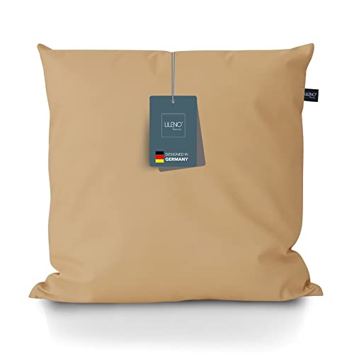 LILENO HOME 2er Set Kissenbezug 60x60 cm [Taupe] - super weiche Kissenhülle [ohne Füllkissen] - Kissenbezug mit Reißverschluss für Drinnen & Draußen Kissen - Capri von LILENO HOME