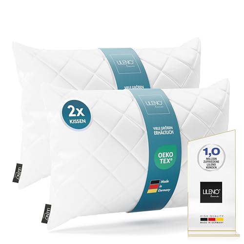 LILENO HOME 2er Set Kissenfüllung 50 x 70 cm - 95°C waschbares Innenkissen geeignet für Allergiker - Polyester Kisseninlet als Couchkissen, Sofa Kissen, Cocktailkissen und Kopfkissen von LILENO HOME