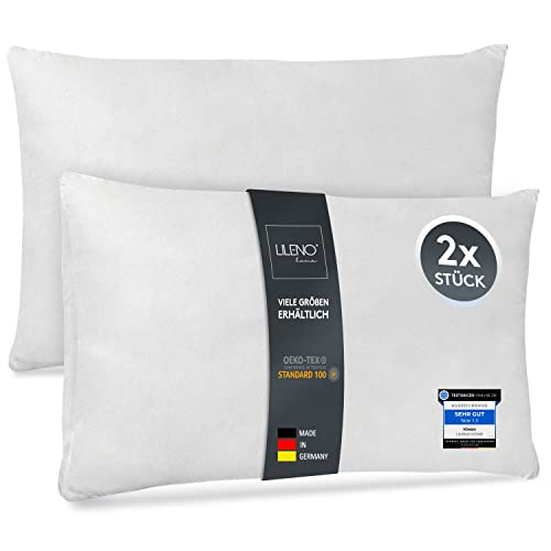 LILENO HOME 2er Set Kissenfüllung 70x90 cm - 40°C waschbares Innenkissen geeignet für Allergiker - Polyester Kisseninlet als Couchkissen, Sofa Kissen, Cocktailkissen und Kopfkissen von LILENO HOME