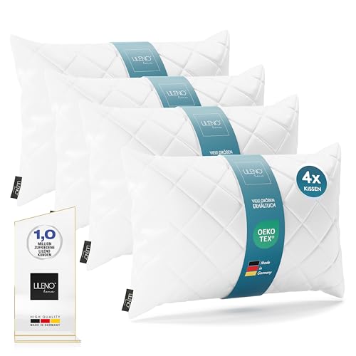 LILENO HOME 4er Set Kissenfüllung 50 x 70 cm - 95°C waschbares Innenkissen geeignet für Allergiker - Polyester Kisseninlet als Couchkissen, Sofa Kissen, Cocktailkissen und Kopfkissen LILENO HOME 4er Set Kissenfüllung 50 x 70 cm - 95°C waschbares Innenkissen geeignet für Allergiker - Polyester Kisseninlet als Couchkissen, Sofa Kissen, Cocktailkissen und Kopfkissen von LILENO HOME