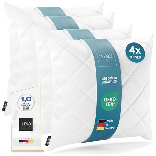 LILENO HOME 4er Set Kissenfüllung 60 x 60 cm - 95°C waschbares Innenkissen geeignet für Allergiker - Polyester Kisseninlet als Couchkissen, Sofa Kissen, Cocktailkissen und Kopfkissen LILENO HOME 4er Set Kissenfüllung 60 x 60 cm - 95°C waschbares Innenkissen geeignet für Allergiker - Polyester Kisseninlet als Couchkissen, Sofa Kissen, Cocktailkissen und Kopfkissen von LILENO HOME