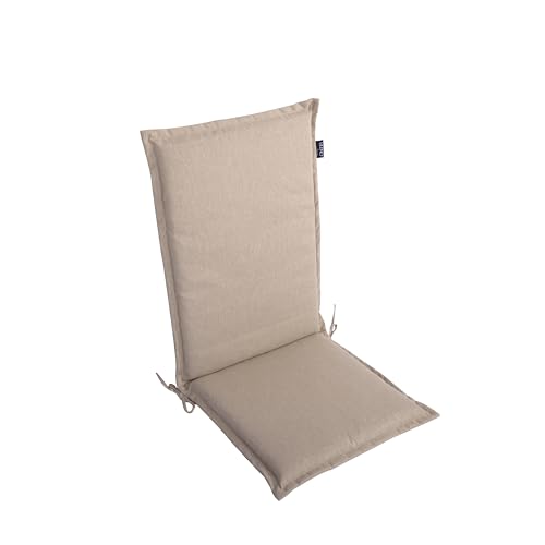 LILENO HOME Gartenstuhl Auflagen als [1er Set - Hochlehner] in Taupe - Bequeme Liegen als Sitzauflagen für Gartenmöbel - Stuhlkissen für Gartenstühle und Klappstühle Malt von LILENO HOME